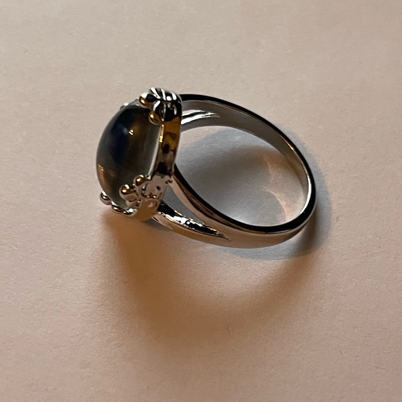 Silver Toned Mood Ring Size 10 - Picture 6 of 9